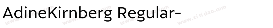 AdineKirnberg Regular字体转换